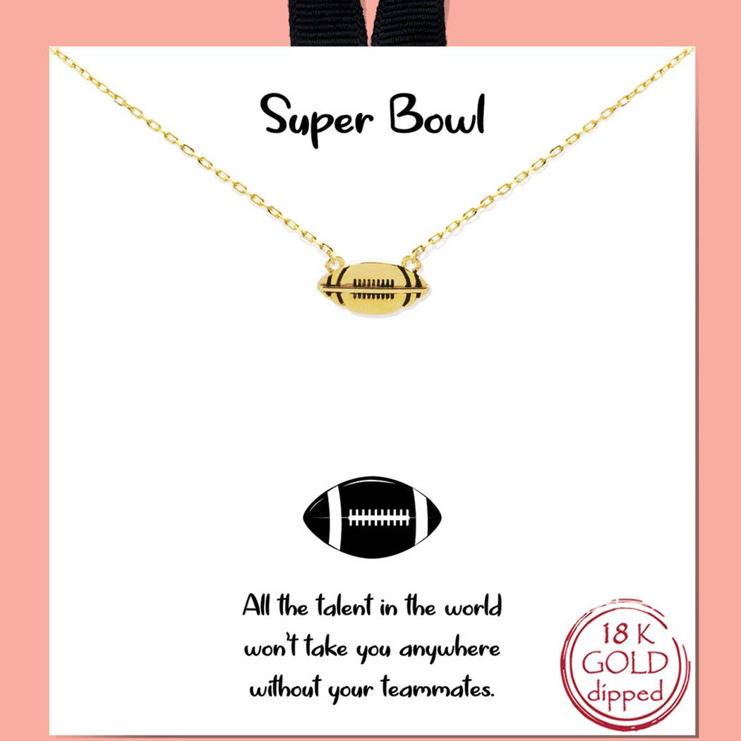 Football Figure Pendant Necklace