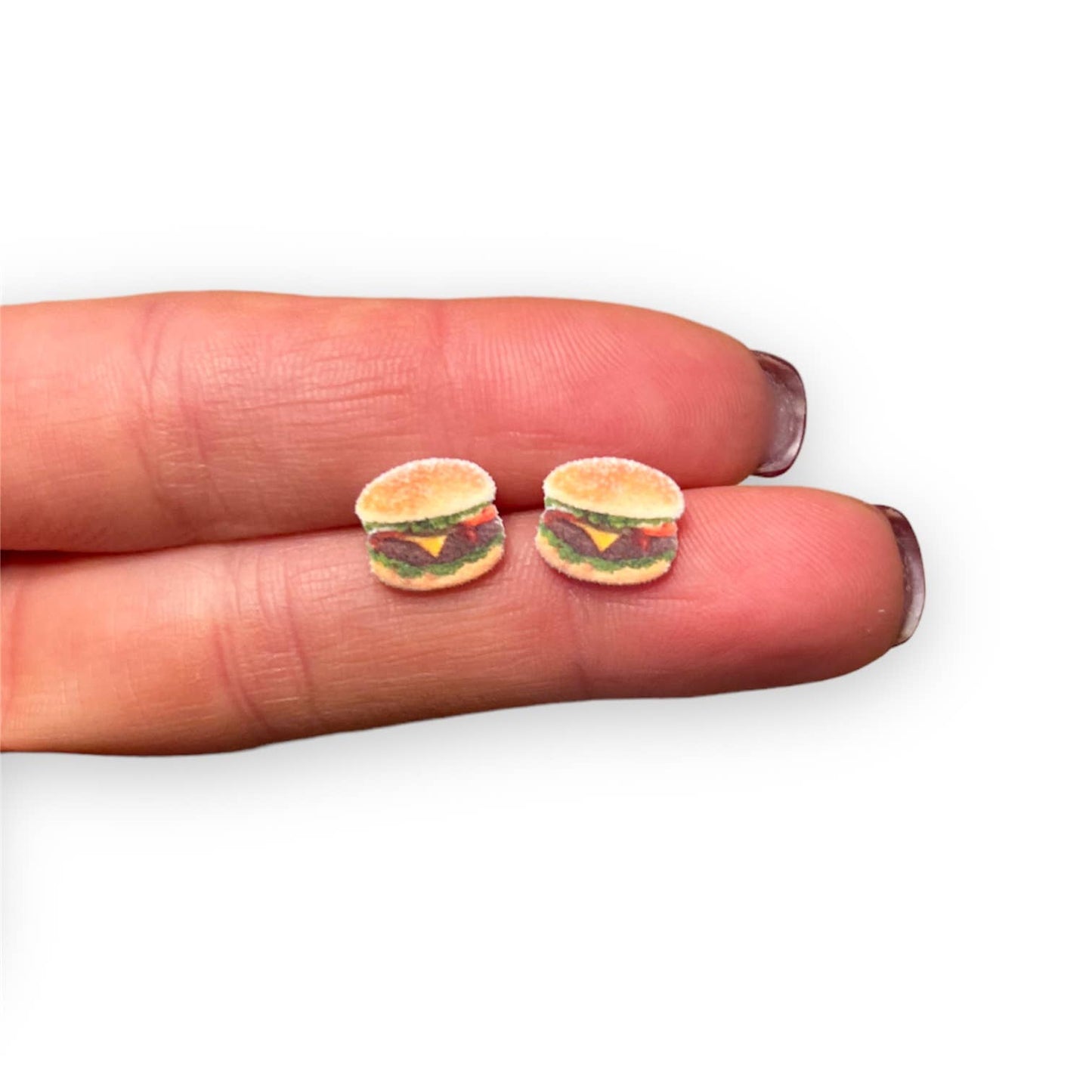 Burger Earrings