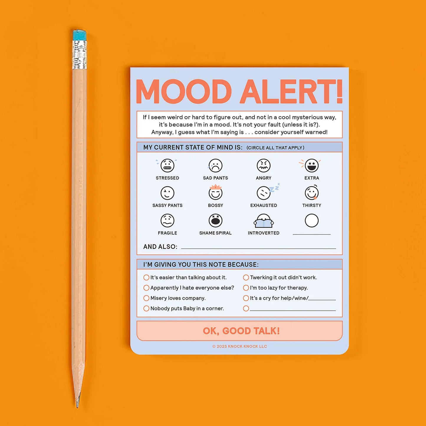 Mood Alert Nifty Note Pad