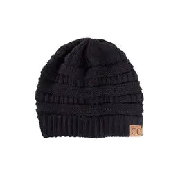 C.C Ribbed Solid Color Beanie