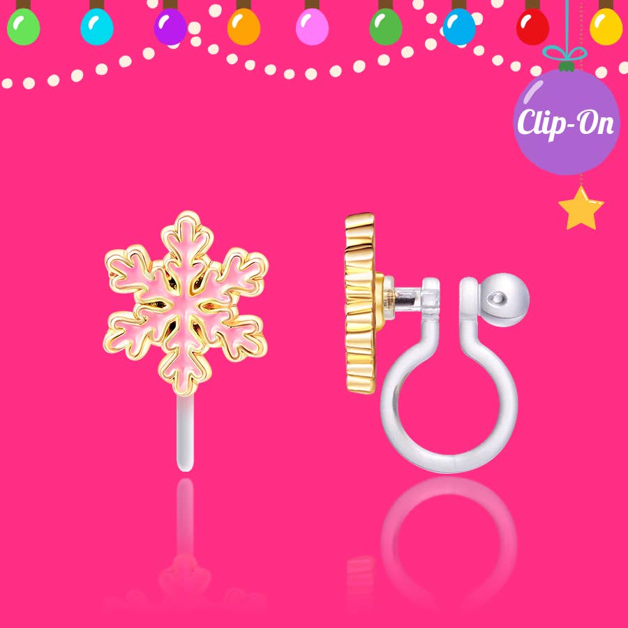 Snowflake Magic Clip On Earrings