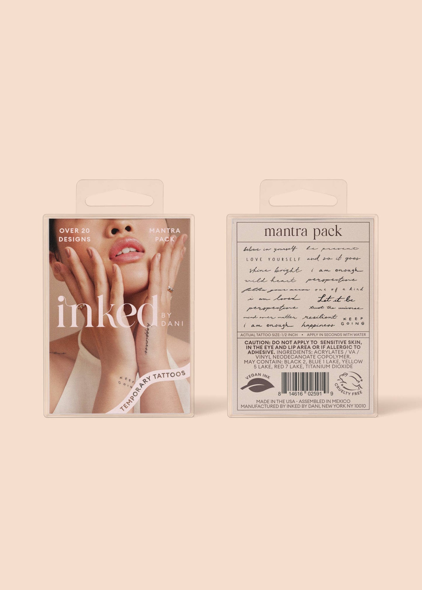 Mantra Temporary Tattoo Pack