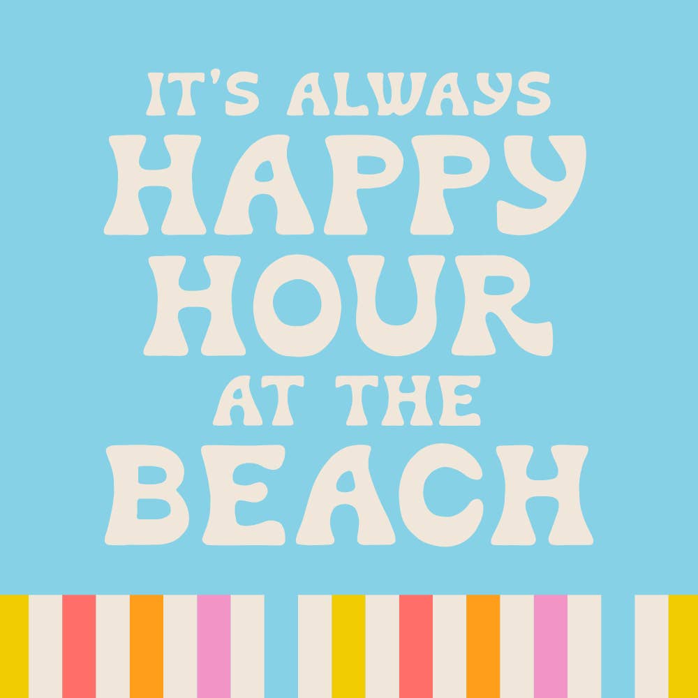 Happy Hour At The Beach Cocktail Napkins - 20ct