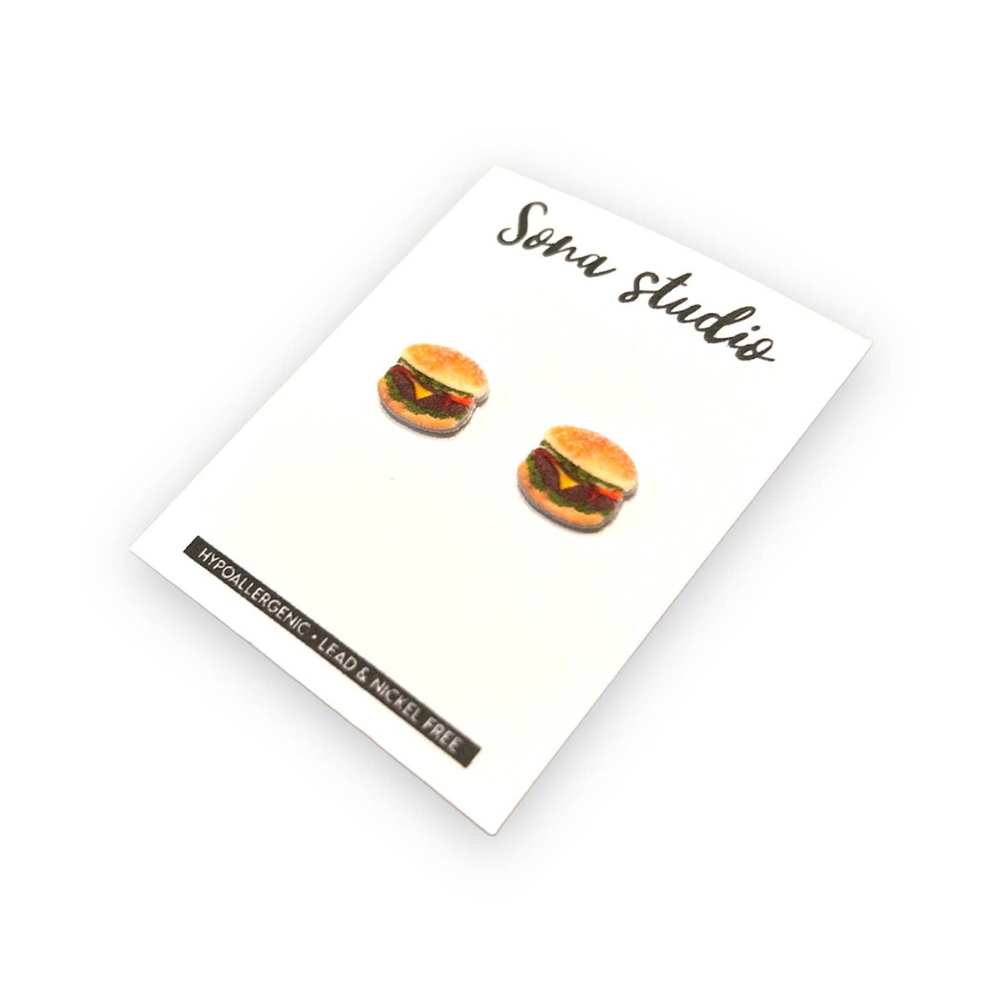 Burger Earrings