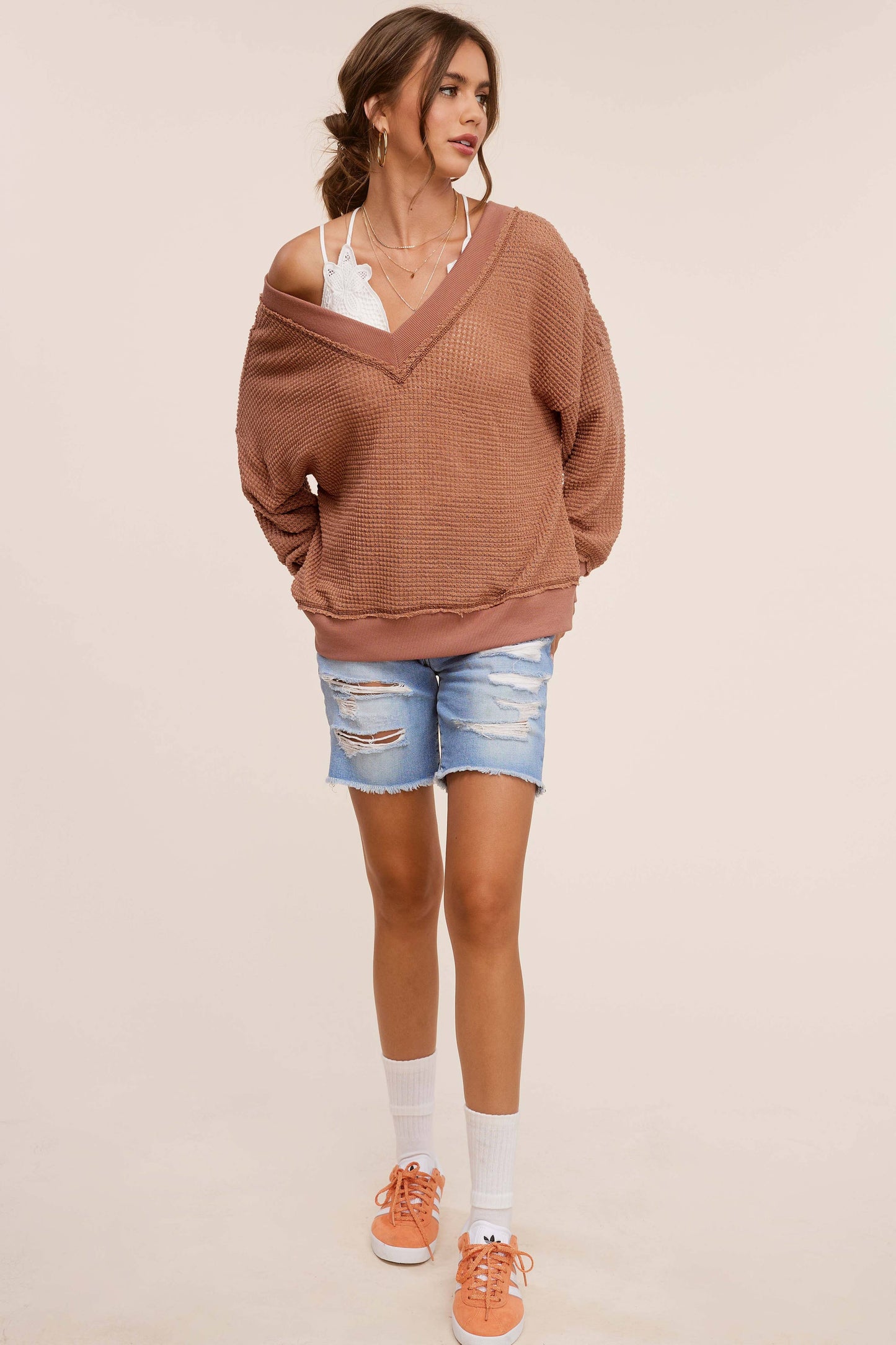 Waffle Knit Long Sleeve