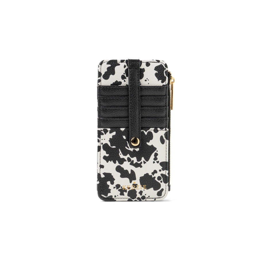 Kedzie Cow Print Zippered Wallet