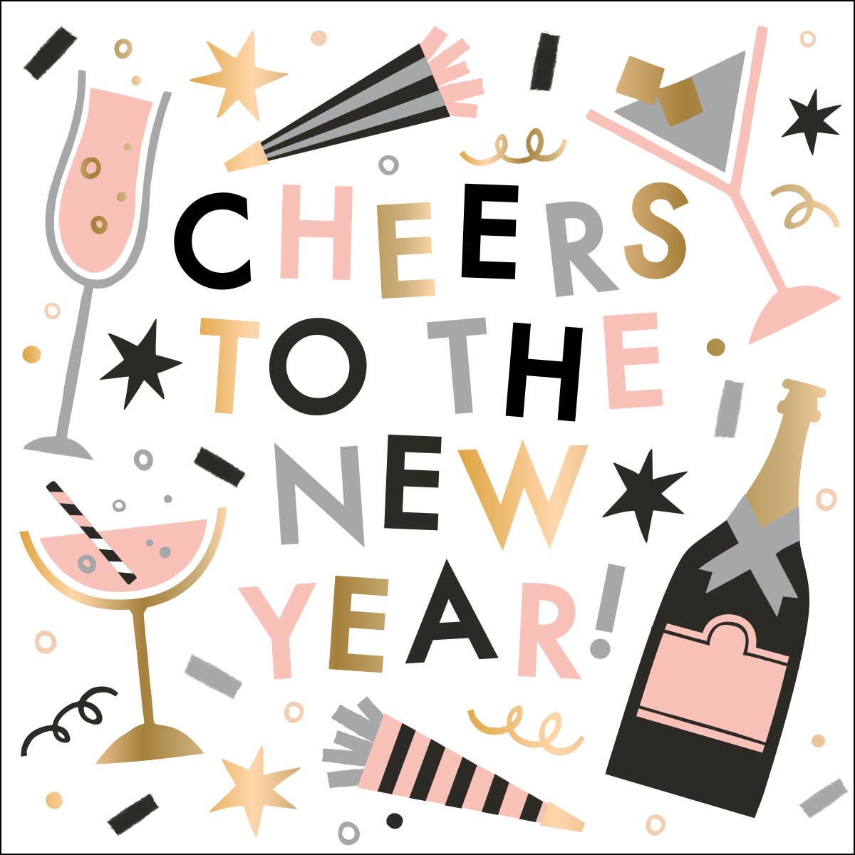 Cheers New Year Cocktail Napkins - 20ct