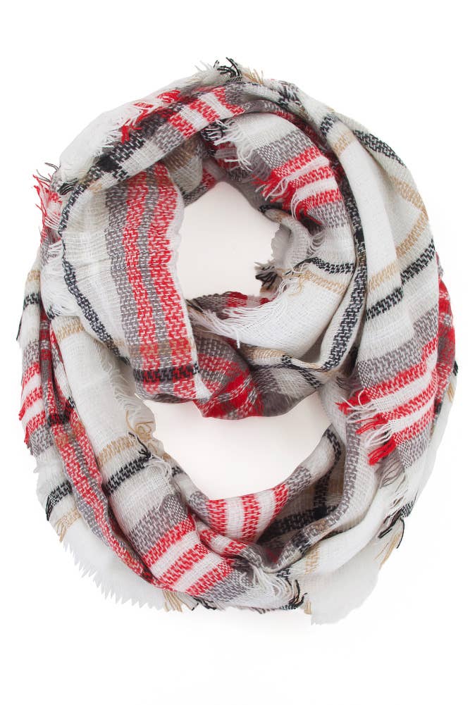 Checker Plaid Infinity Scarf