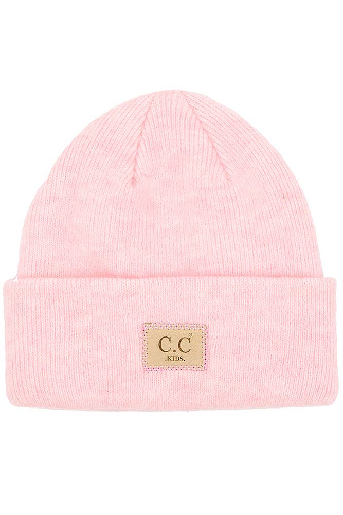 Kid's C.C Suede Patch Beanie Hat