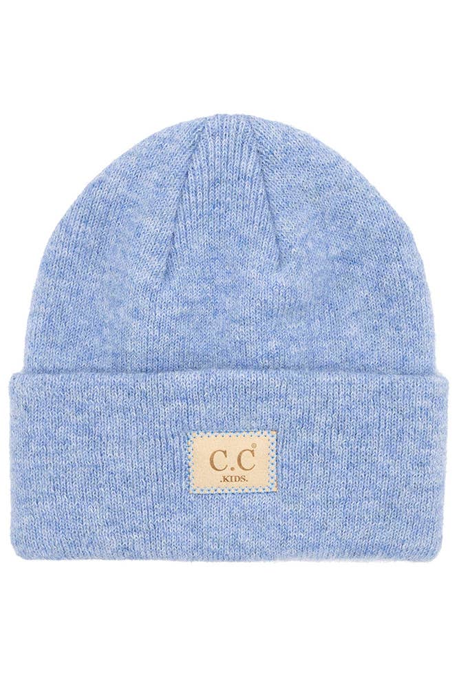 Kid's C.C Suede Patch Beanie Hat