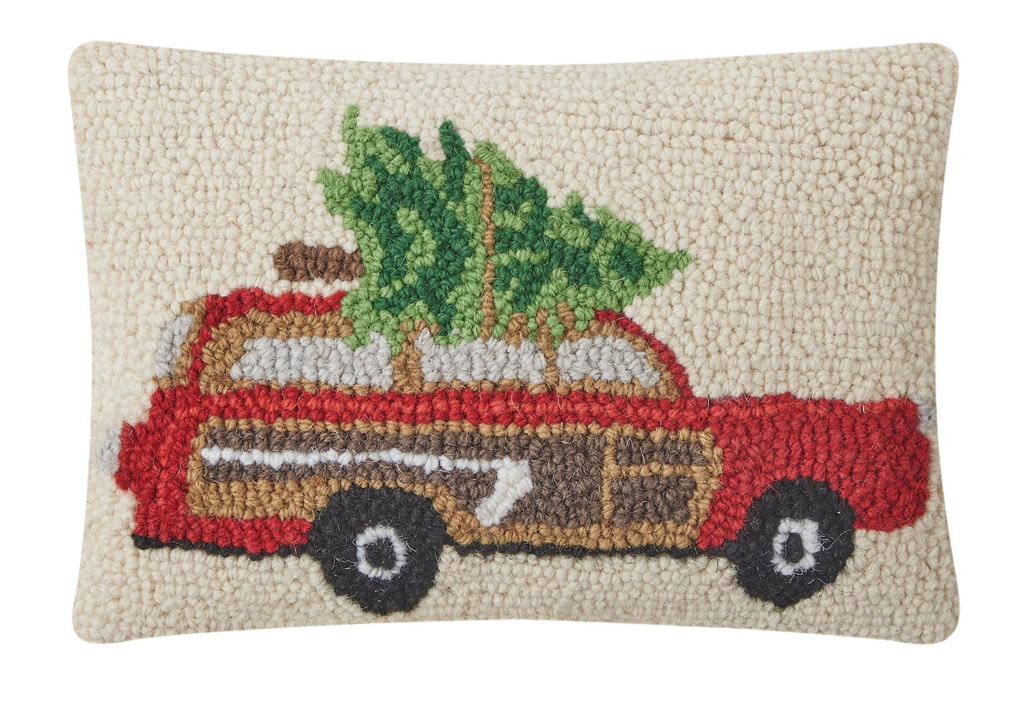 Station Wagon Christmas Tree Hook Pillow