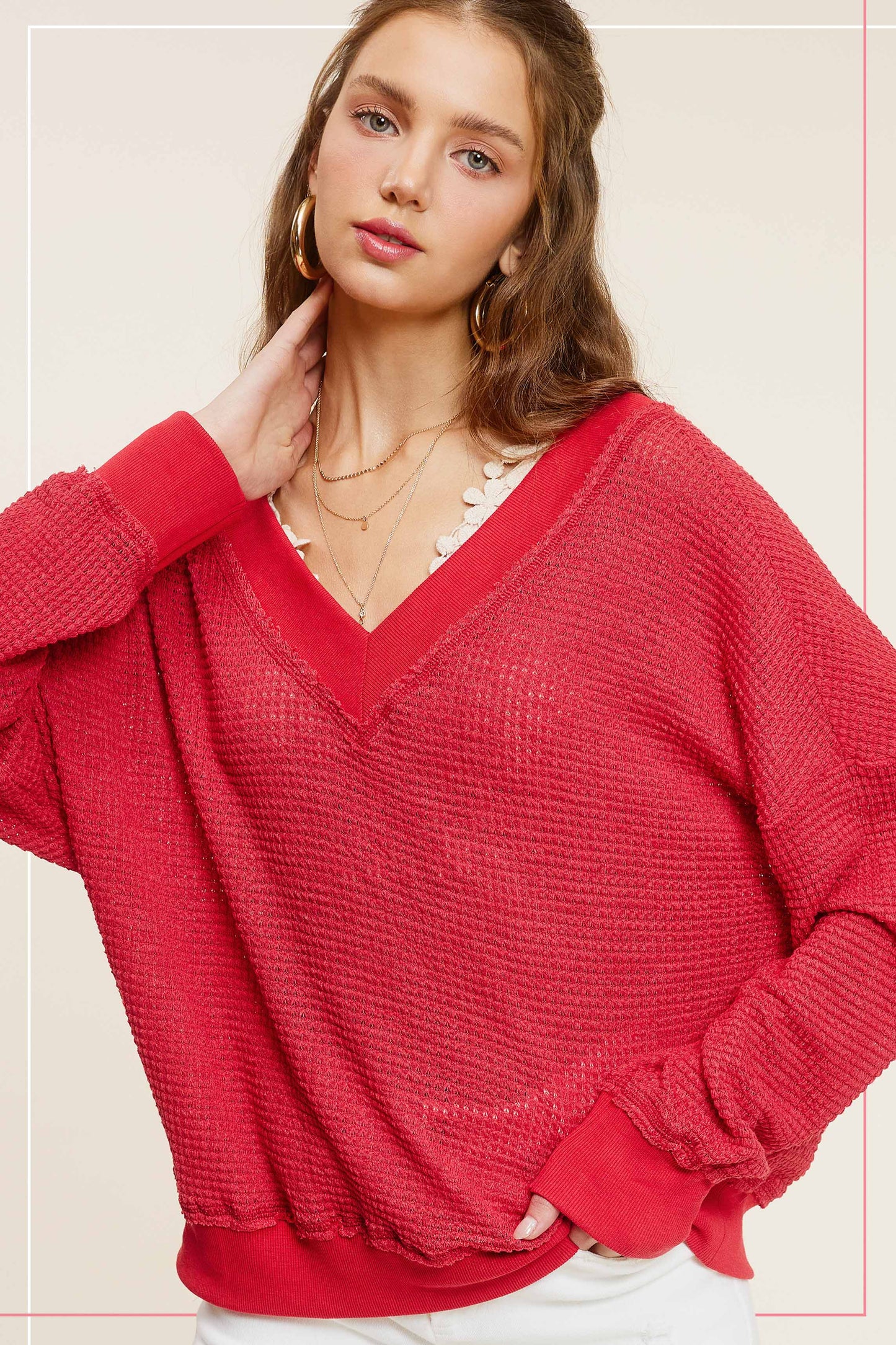 Waffle Knit Long Sleeve