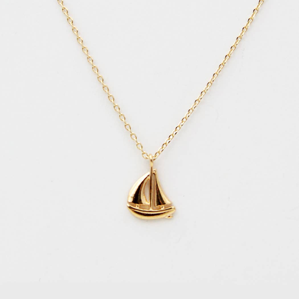 Boat Explore Charm Necklace