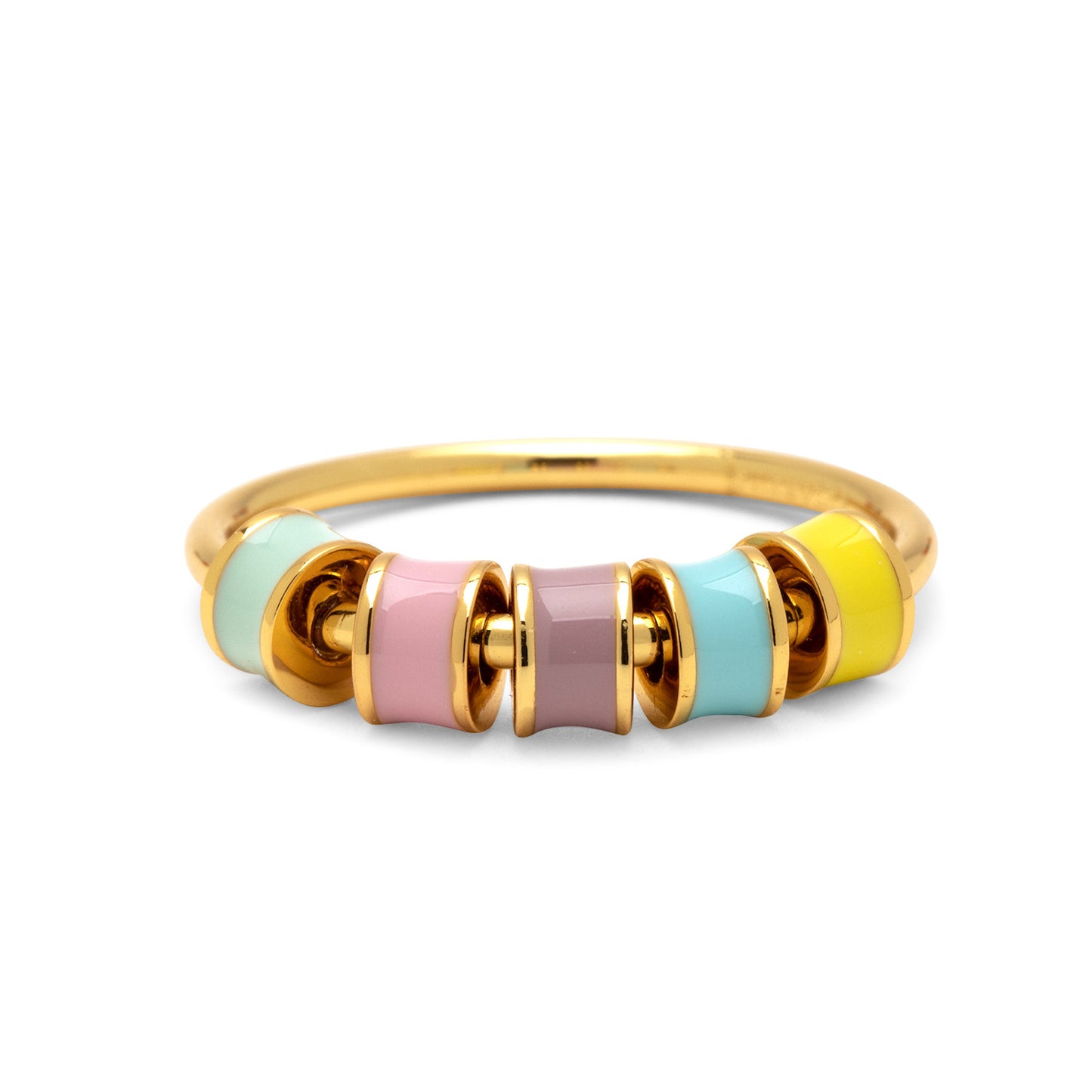 Pastel Enamel Bead Fidget Ring