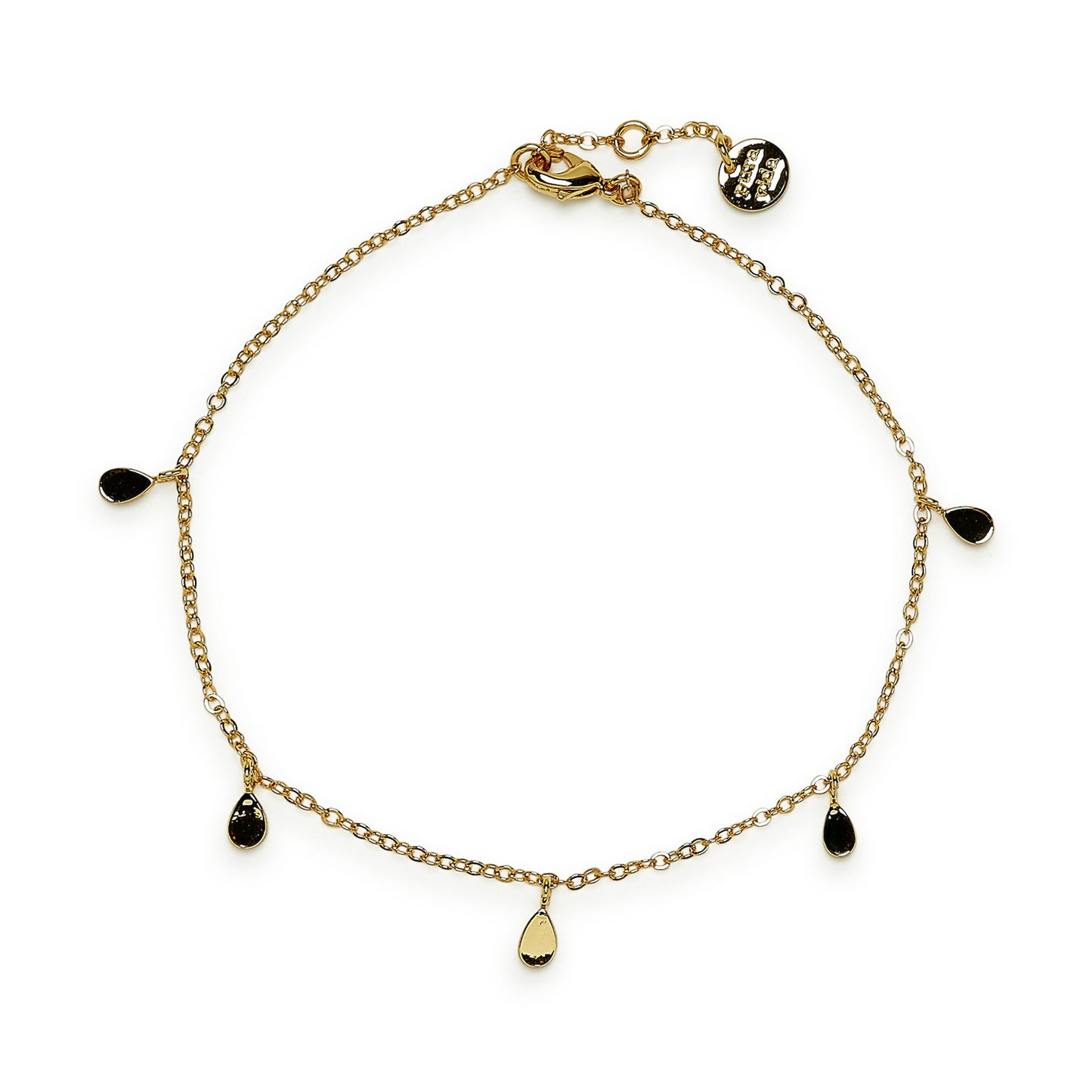 Gold Teardrop Anklet