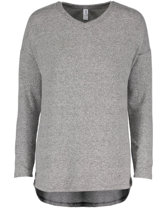 Ladies Hacci V-Neck Pullover