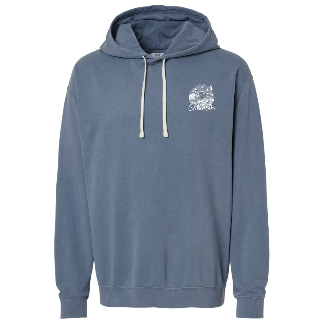 Great Lakes Sunset Lightweight Hooded Sweatshirt