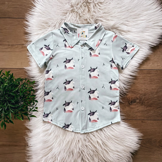 Moo Cow Button Down