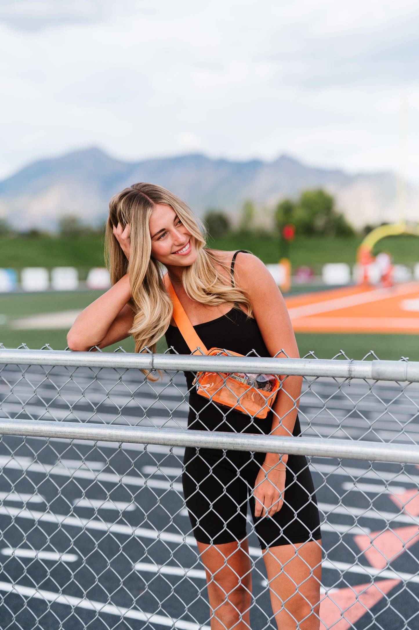 Stadium Clear Orange Shoulder Sling Belt Bag