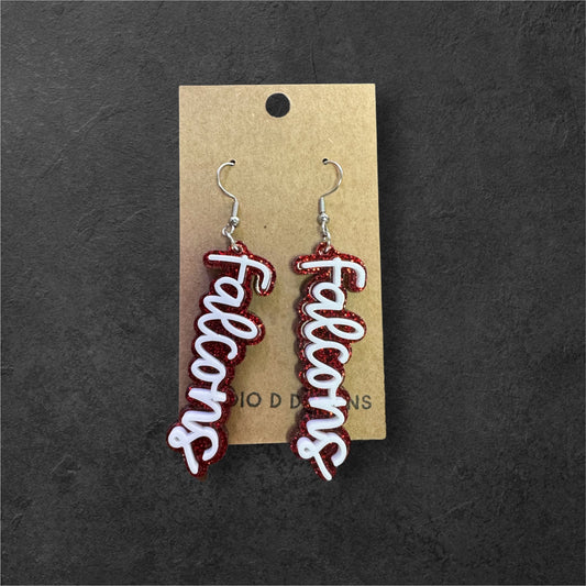 EARRINGS - SCRIPT FALCONS