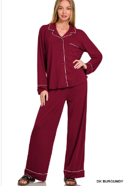 Burgundy Zen Pajama Set