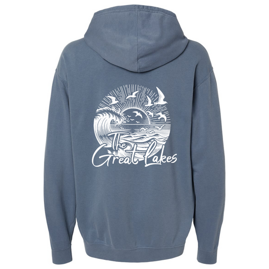 Great Lakes Sunset Lightweight Hooded Sweatshirt