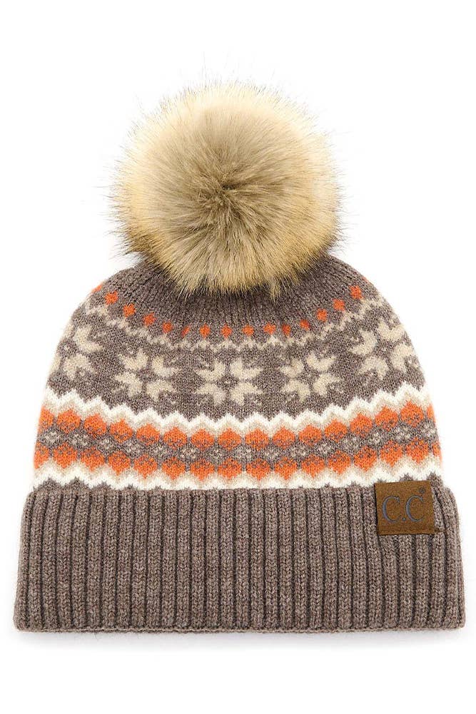 C.C Nordic Pom Beanie Hat