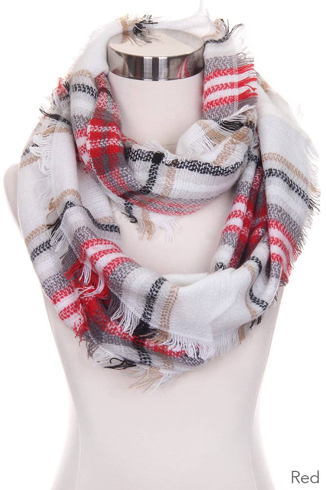 Checker Plaid Infinity Scarf