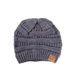 C.C Ribbed Solid Color Beanie