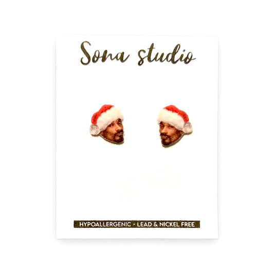 Snoop Santa Earrings