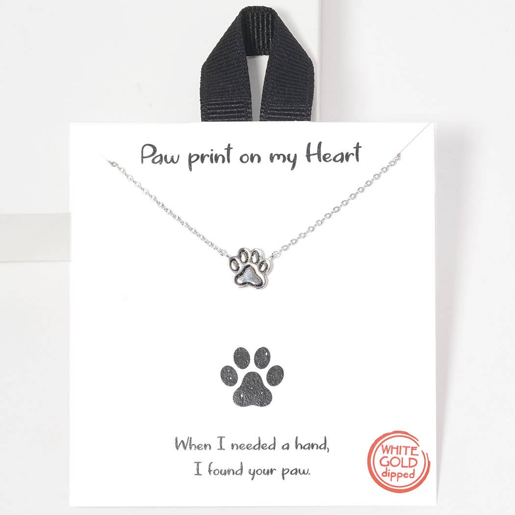 Paw Print Pendant Necklace