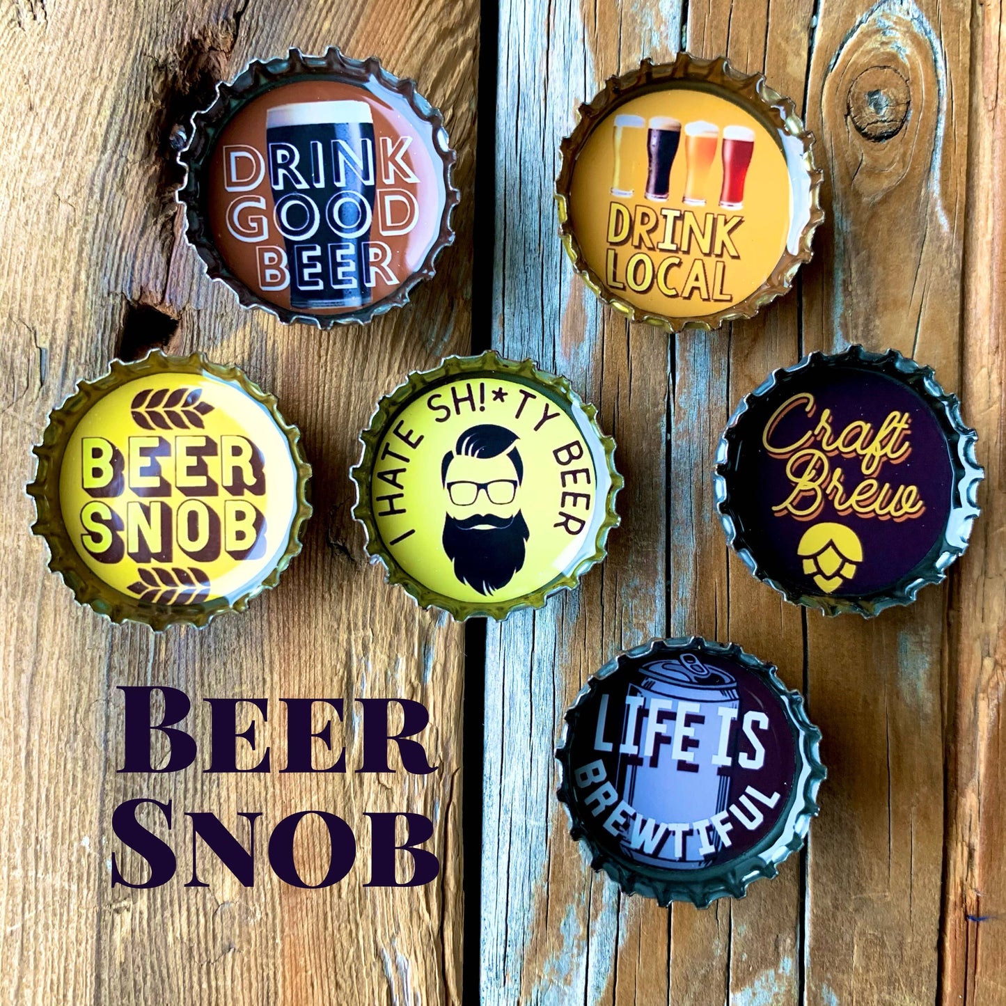 Beer Snob Magnets - Handmade & Eco-friendly