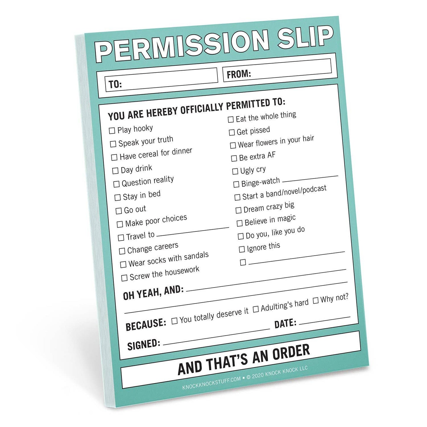 Permission Slip Nifty Note Pad