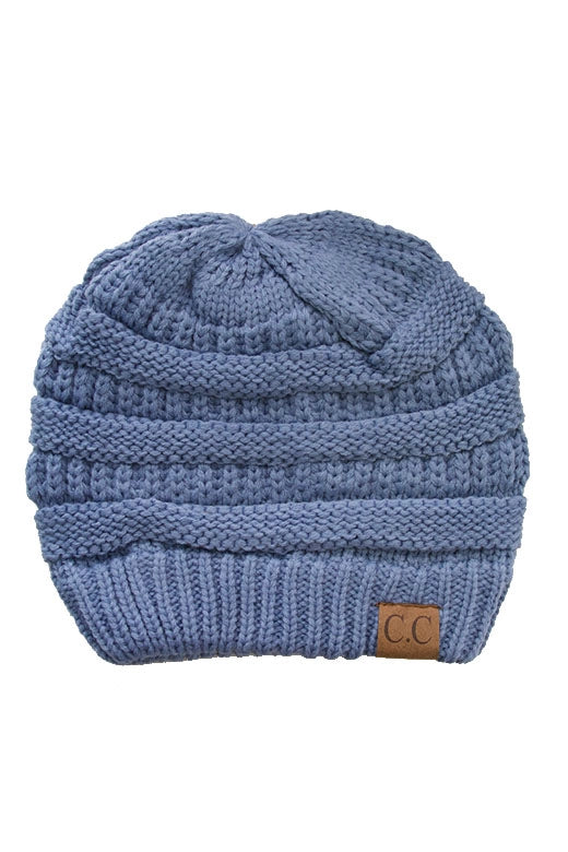 C.C Ribbed Solid Color Beanies