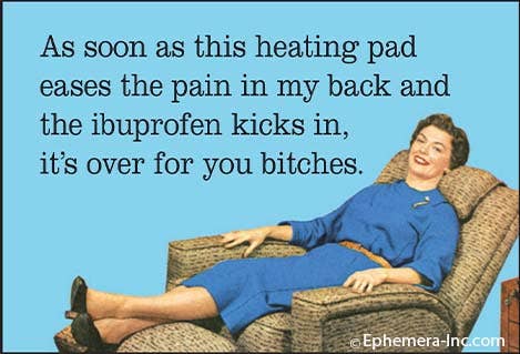 As soon as this heating pad eases….