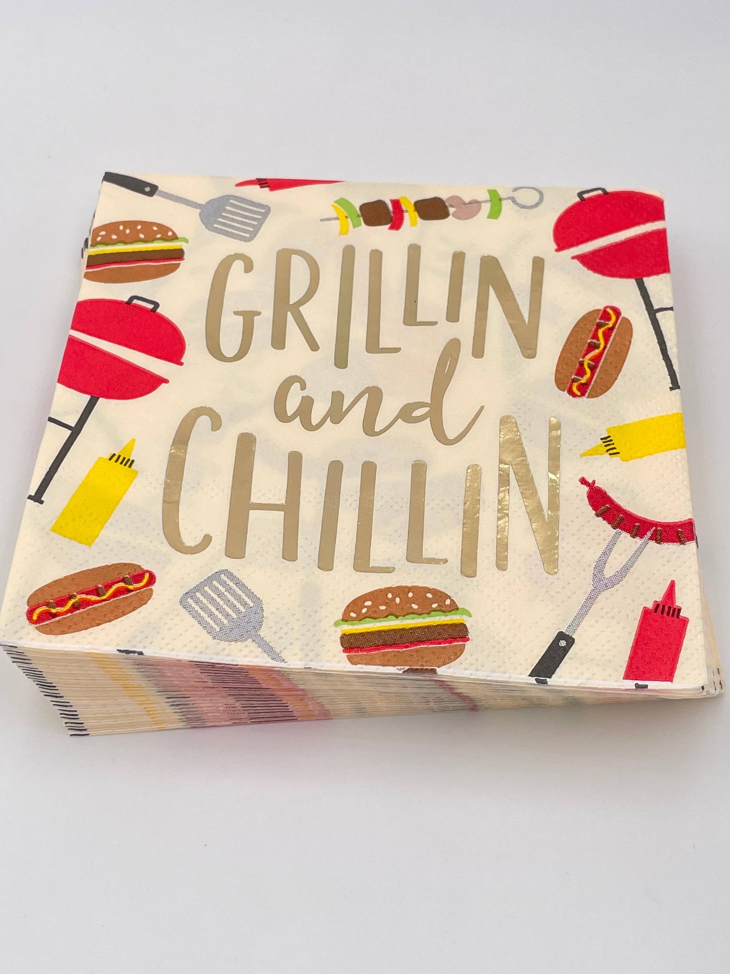 Grillin and Chillin Cocktail Napkins - 20ct