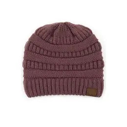 C.C Ribbed Solid Color Beanie