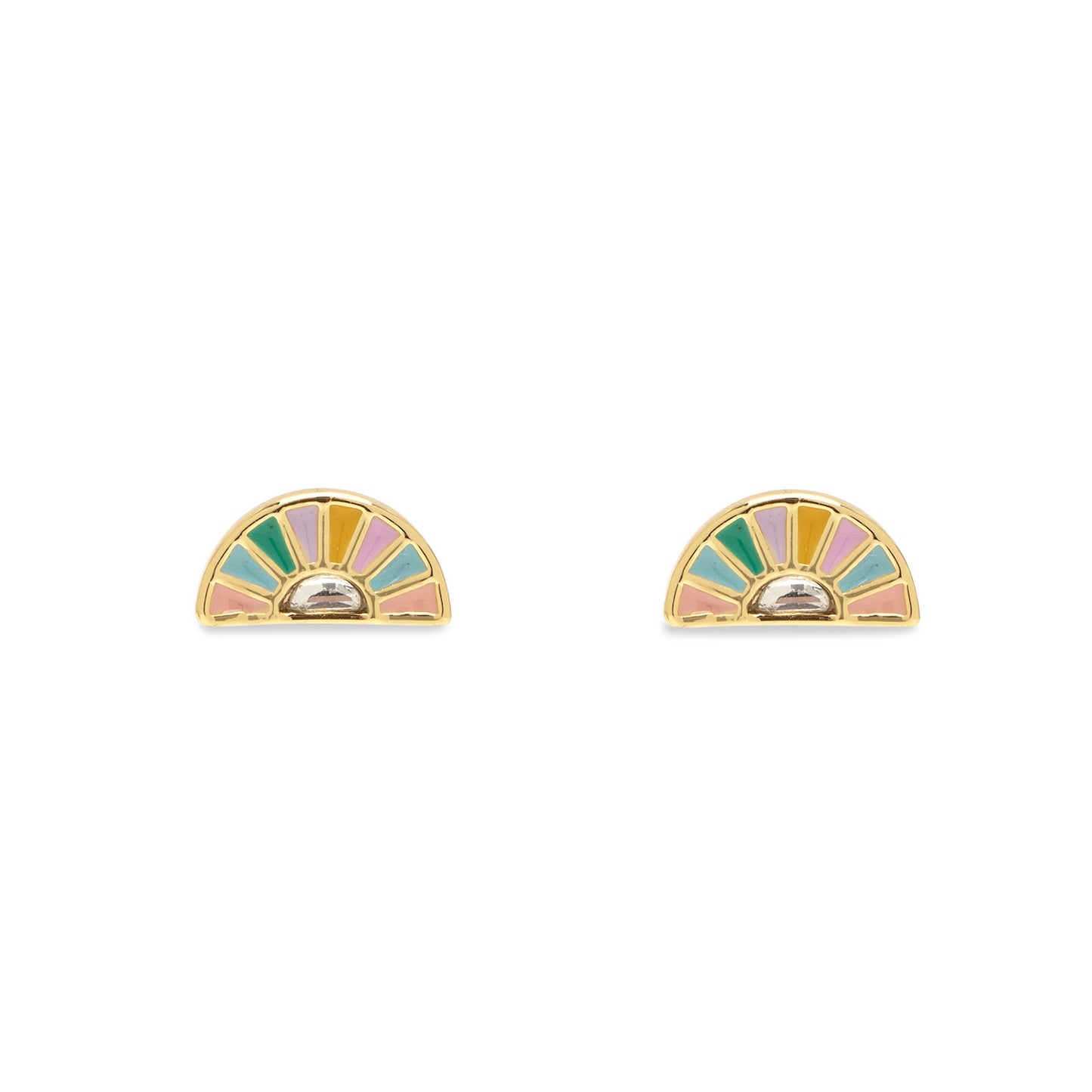 Sunset Striped Stud Earrings