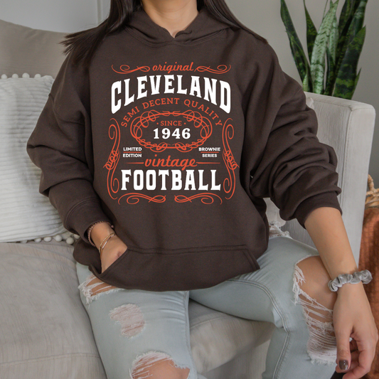 Original Cleveland Football Hooded Sweatshirt